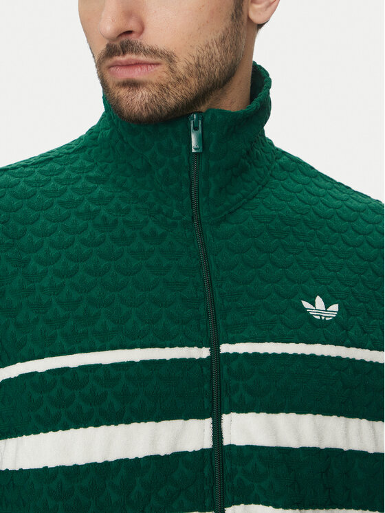adidas adidas Majica dugih rukava Monogram JD0696 Zelena Loose Fit