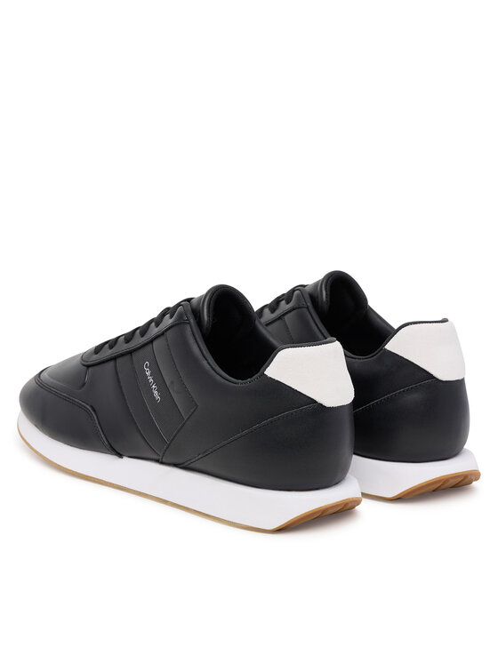 Calvin Klein Calvin Klein Sneakersy Retro Runner Lth Tape YM0YM01381 Čierna