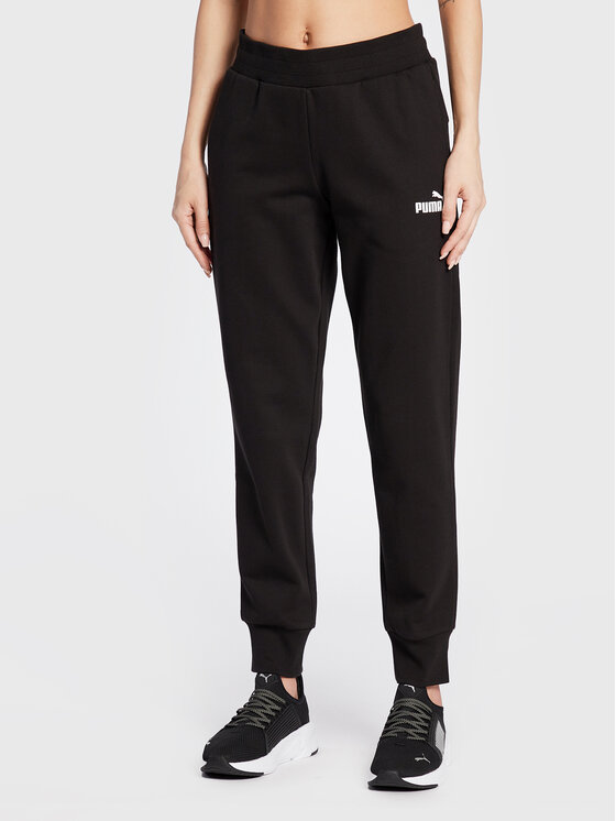 Puma Puma Teplákové kalhoty Essenstials 586839 Černá Regular Fit