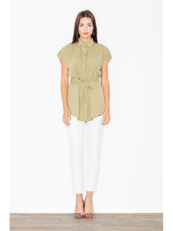 FIGL FIGLFIGL Blusa M463 Cachi Regular Fit