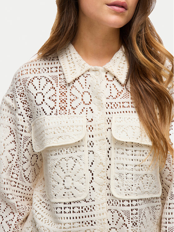 Vila Vila Camicia Merinda 14105211 Beige Loose Fit