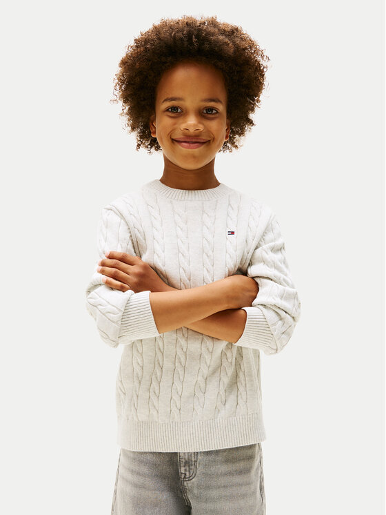 Tommy Hilfiger Sweter KB0KB09753 Szary Regular Fit