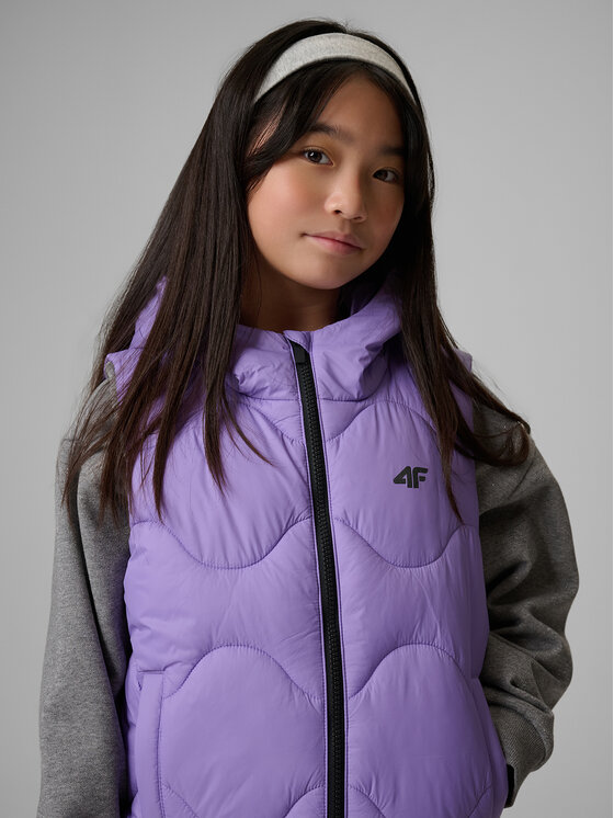 4F 4F Kamizelka OUTERWEAR Fioletowy Regular Fit