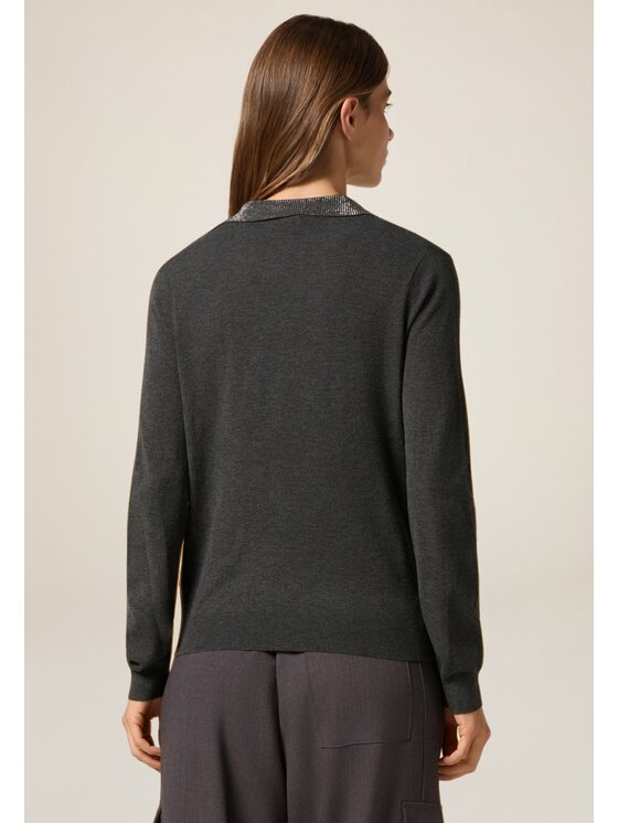 Oltre Oltre Cardigan M291J005025N023 Grigio Slim Fit