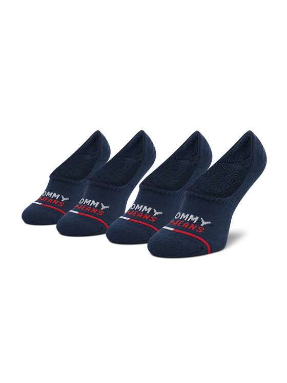Set 2 perechi de șosete scurte unisex Tommy Jeans 701218959 Navy 002
