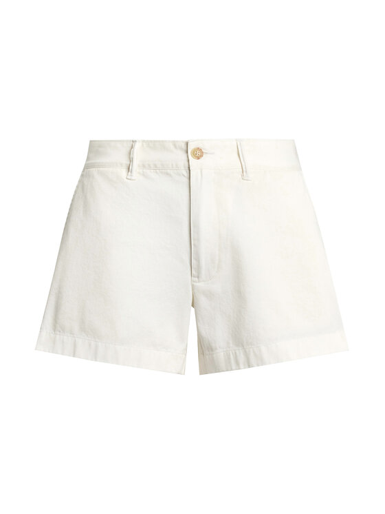 Polo Ralph Lauren Polo Ralph Lauren Šortky z materiálu 211963798002 Bílá Straight Fit