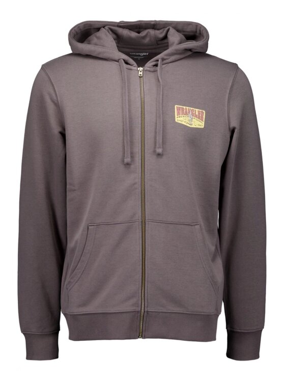 Wrangler Wrangler Bluza GRAPHIC ZIP HOODIE Szary Regular Fit