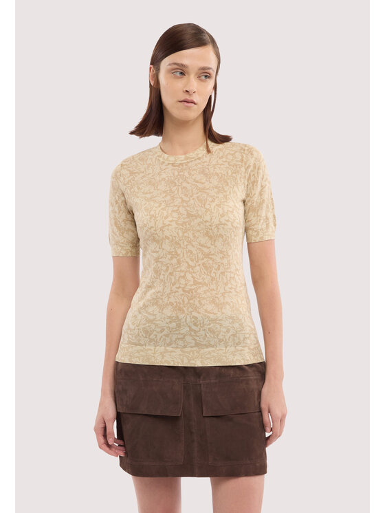 Trussardi Trussardi T-shirt M7856001205N0JC Crema Regular Fit