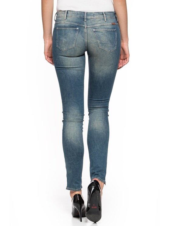 Wrangler Wrangler Jeansy COURTNEY SKINNY Zielony Skinny Fit