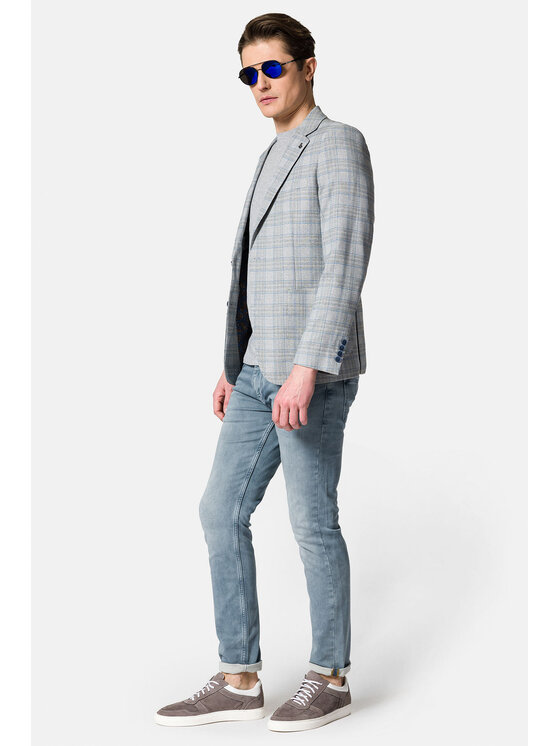 Lancerto Lancerto Marynarka Avila MA131123000021 Szary Slim Fit