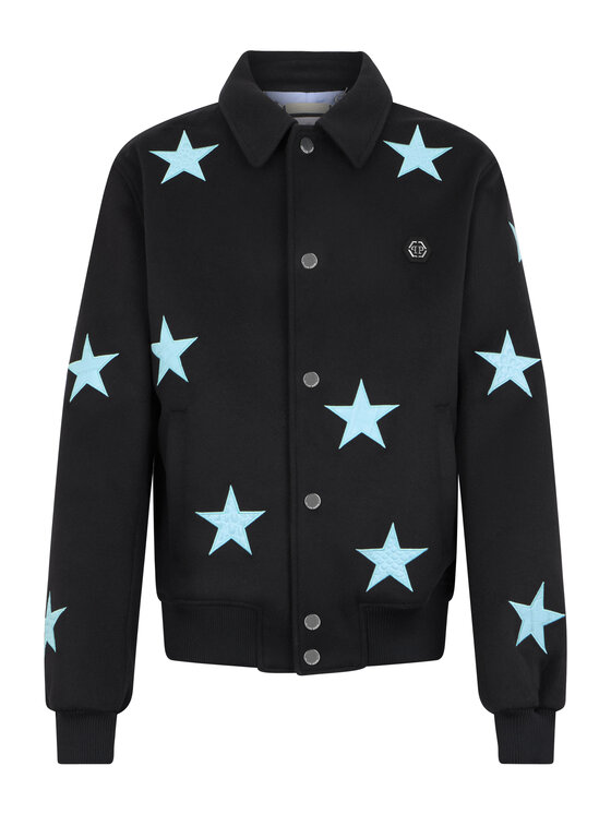 PHILIPP PLEIN PHILIPP PLEIN Kurtka puchowa 29056 Granatowy Regular Fit