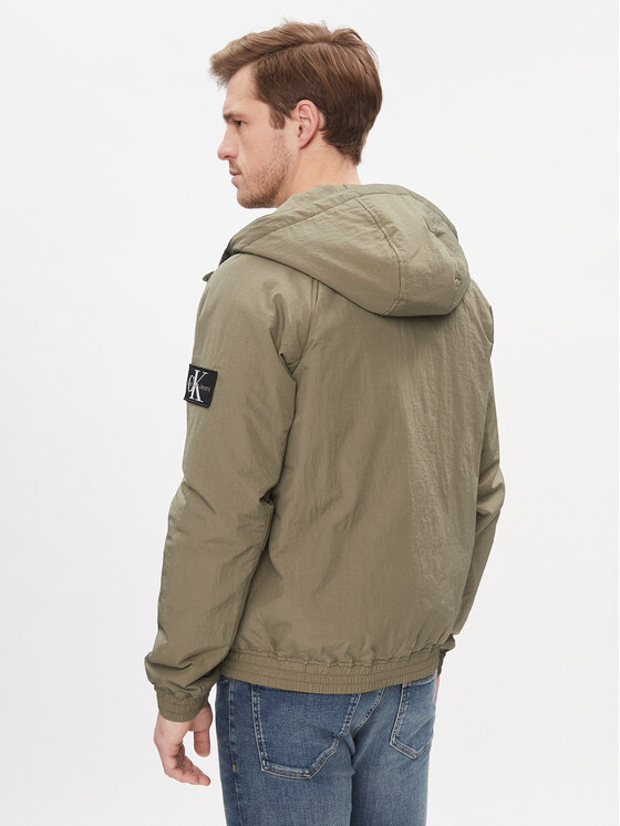Calvin Klein Jeans Calvin Klein Jeans Μπουφάν μεταβατικό Hooded Padded Harrington J30J324698 Πράσινο Regular Fit