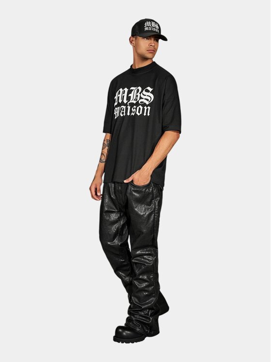 MADE BY SOCIETY MADE BY SOCIETY T-Shirt Gothic - T17693 Czarny Basic Fit