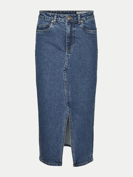 Vero Moda Vero Moda Džinsinis sijonas Veri 10295731 Mėlyna Regular Fit
