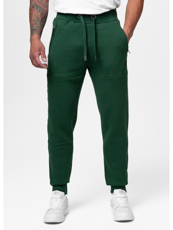 PITBULL PITBULL Spodnie dresowe SMALL LOGO HD Zielony Regular Fit