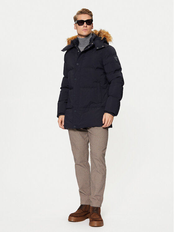 Guess Guess Pehelykabát M4BL53 WG7X2 Sötétkék Regular Fit