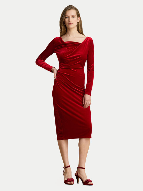 LAUREN RALPH LAUREN LAUREN RALPH LAUREN Cocktail obleka 200B27415002 Rdeča Regular Fit