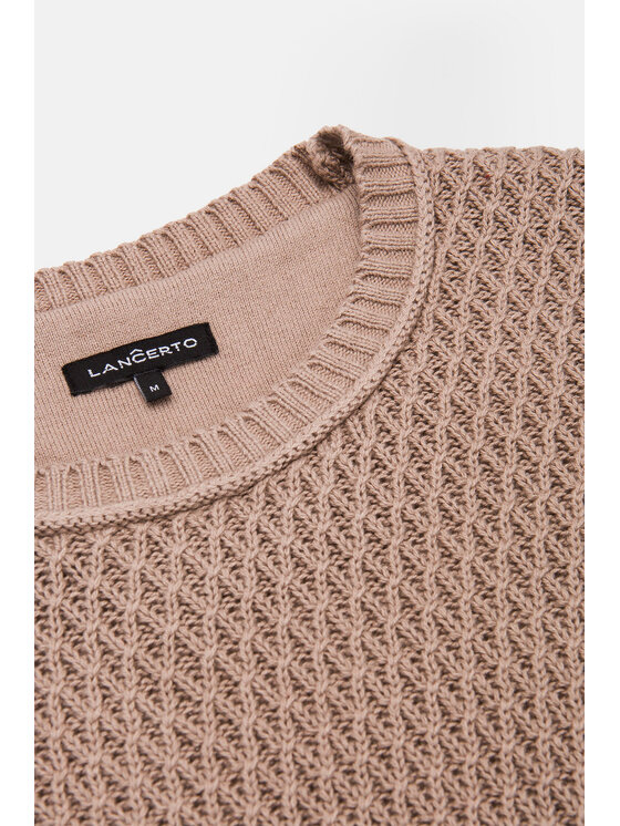 Lancerto Lancerto Sweter Miguel Beżowy Regular Fit