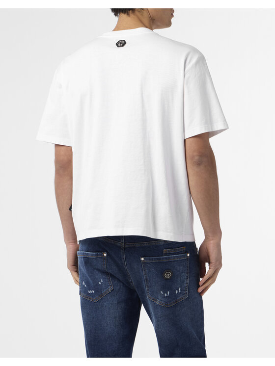 PHILIPP PLEIN PHILIPP PLEIN T-Shirt 26267 Biały Regular Fit