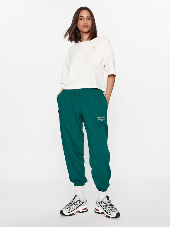 Puma Puma Долнище анцуг Puma Team 621442 Зелен Regular Fit