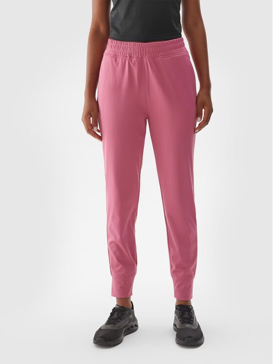 4F 4F Pantaloni da donna 4FWAW24TFTRF689-53S Rosa Regular Fit