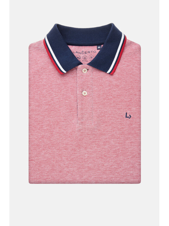 Lancerto Lancerto Polo Brody PO073124000025 Bordowy Regular Fit