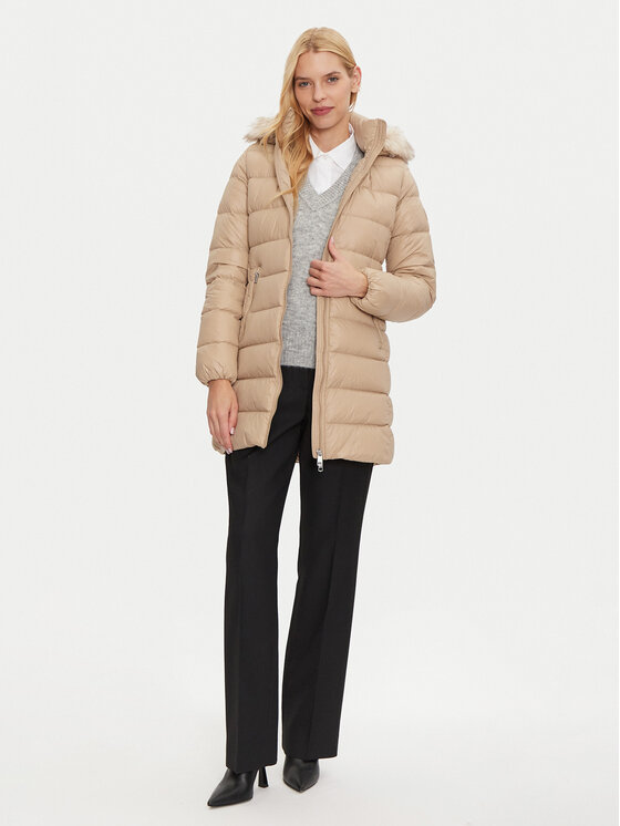 Tommy Hilfiger Tommy Hilfiger Geacă din puf WW0WW43122 Bej Regular Fit