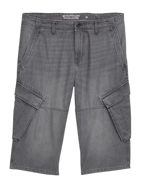 Tom Tailor Tom Tailor Дънкови шорти 1044977 Сив Relaxed Fit