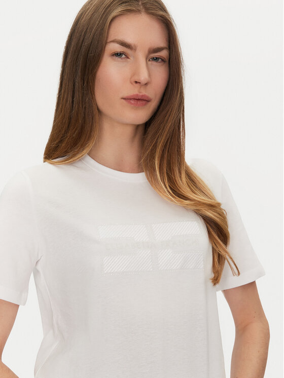 Elisabetta Franchi Elisabetta Franchi Tricou MA-002-51E2-V200 Alb Regular Fit