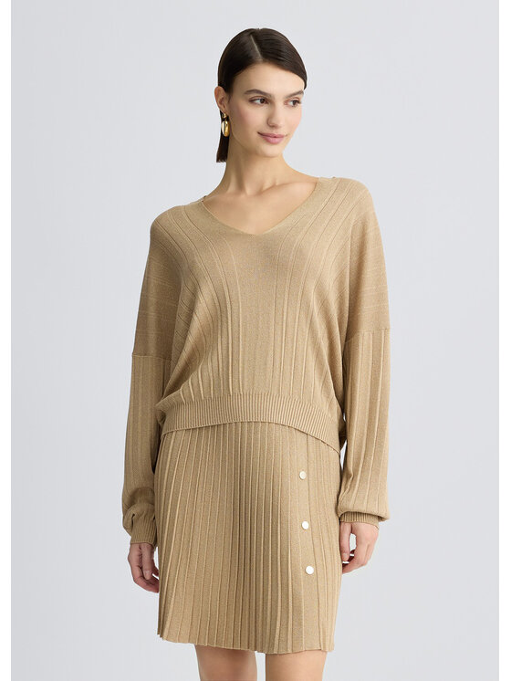 Sweter, rozmiar L, Beżowy, WA5056MS64JA4342