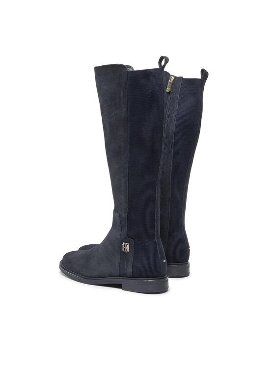 Tommy Hilfiger Tommy Hilfiger Klassische Stiefel Th Essentials Longboot FW0FW07050 Dunkelblau