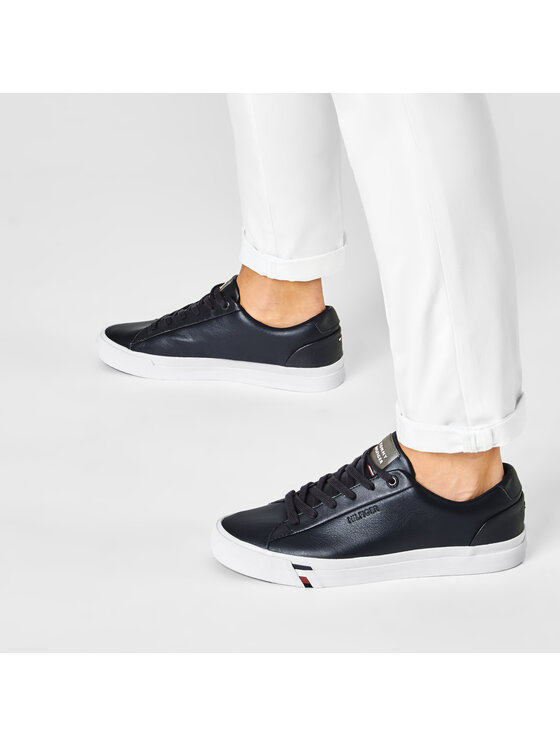 Tommy Hilfiger Sneakers Corporate Leather Sneaker FM0FM02672 Bleu marine