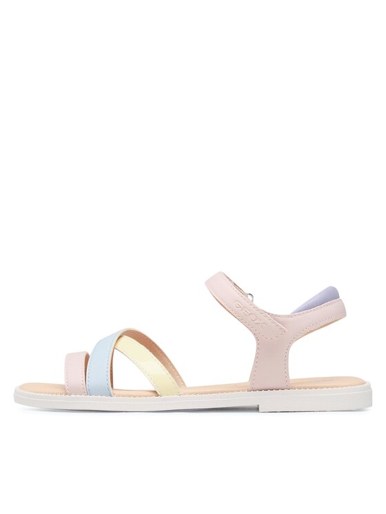 Sandales Geox Karly Girl - Sandales Bout Ouvert Fille - Semelle Caoutchouc - Confortables