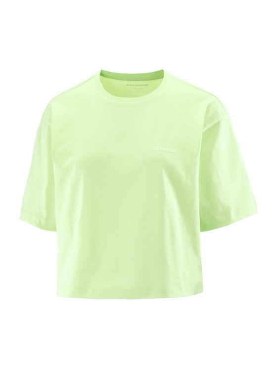 Salomon Salomon Koszulka techniczna SHORT TEE RELAXED W Zielony Standard Fit