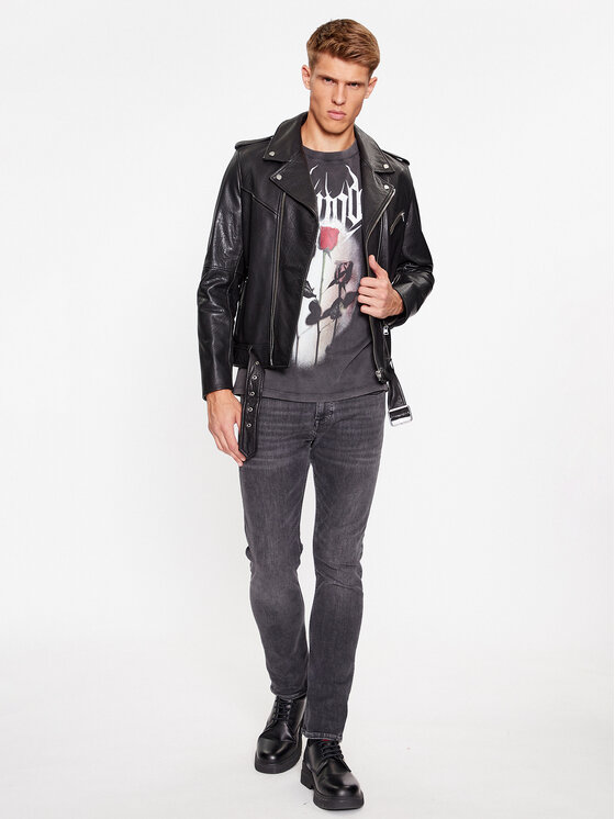 HUGO Hugo Majica Daiche 50511731 Siva Relaxed Fit