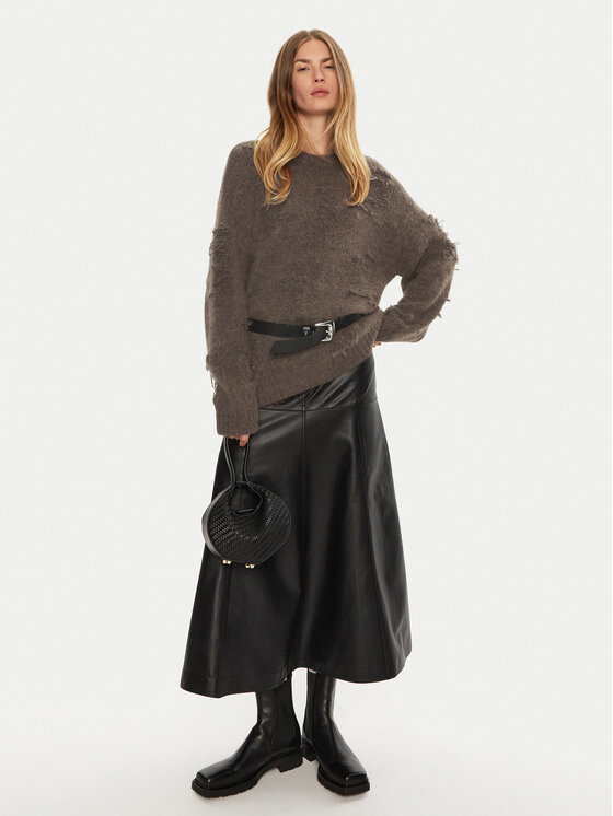 Munthe Munthe Sweter Taccu 243160724373 Brązowy Loose Fit