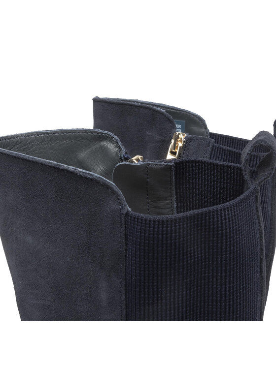 Tommy Hilfiger Tommy Hilfiger Klassische Stiefel Th Essentials Longboot FW0FW07050 Dunkelblau