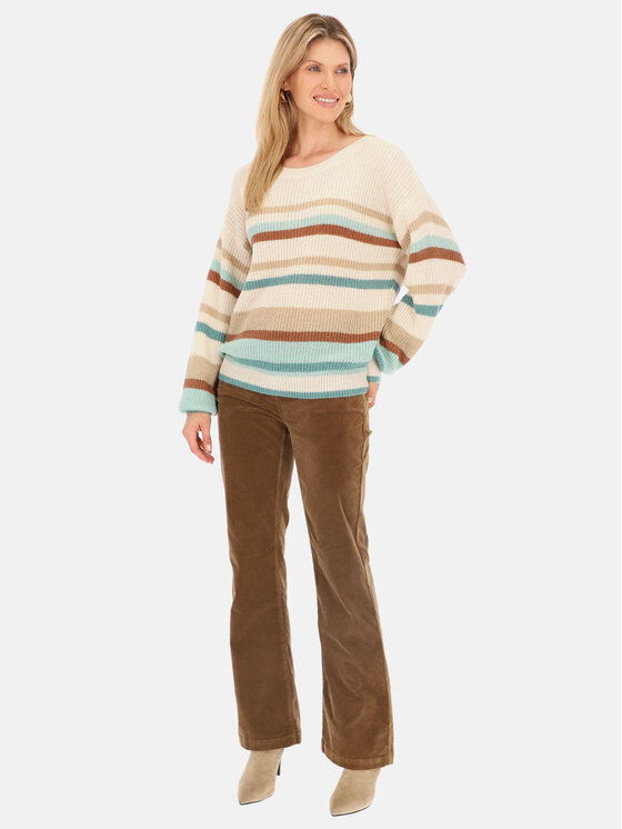Red Button Red Button Sweter Sammy Beżowy Relaxed Fit