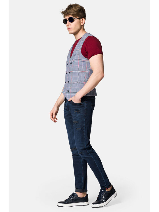 Lancerto Lancerto Kamizelka Morella KA131123000007 Szary Slim Fit