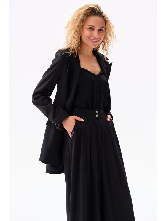 blue shadow blue shadow Marynarka Vida Czarny Regular Fit