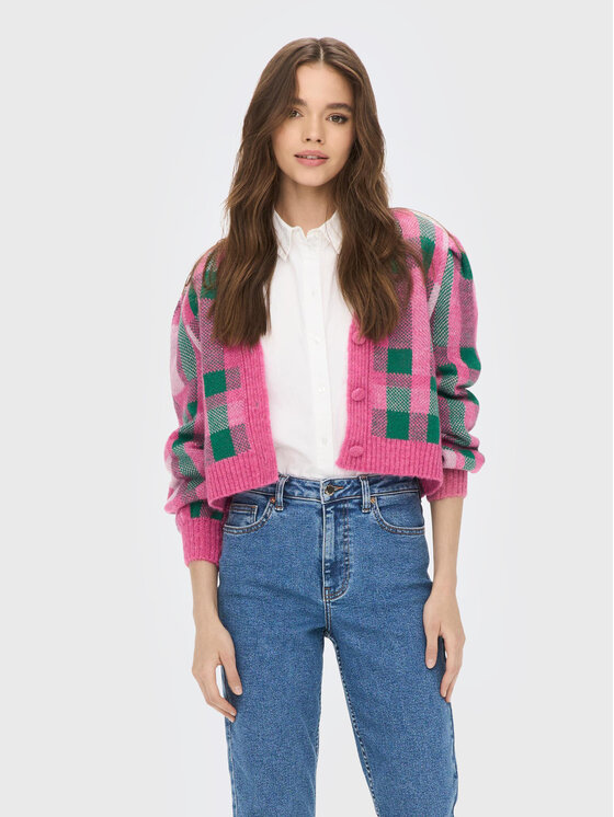 ONLY Kardigán Kelly 15260251 Ružová Regular Fit