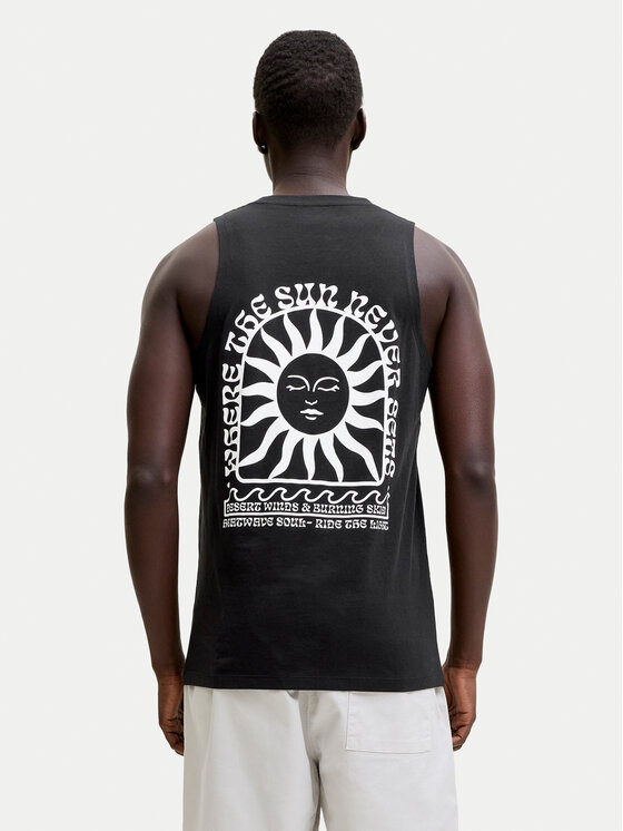 Jack & Jones Jack & Jones Majica brez rokavov Sunset 12297705 Črna Relaxed Fit