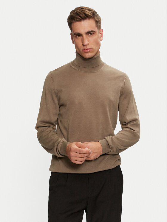 BOSS BOSS Dolčevita Musso-P 50468262 Smeđa Slim Fit