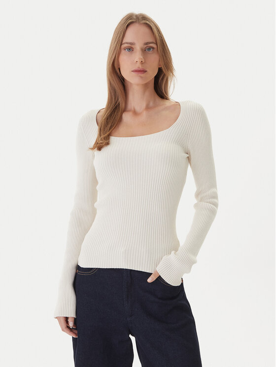 Kontatto Pulover 3M0830C Écru Slim Fit