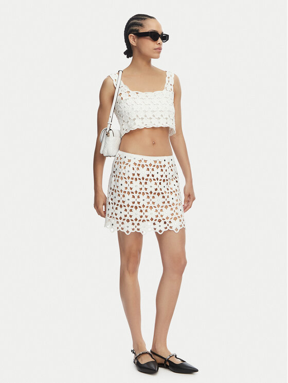 MICHAEL Michael Kors MICHAEL Michael Kors Mini sukňa MS670M4KNE Biela Regular Fit