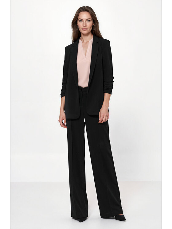 NIFE NIFE Spodnie materiałowe SD163 Czarny Loose Fit