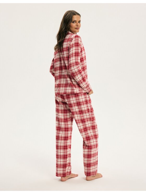 Esotiq Esotiq Piżama 44548 Czerwony Regular Fit