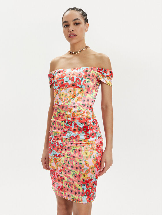 Guess Guess Coctailkleid Camila W4RK62 KBSQ0 Bunt Slim Fit