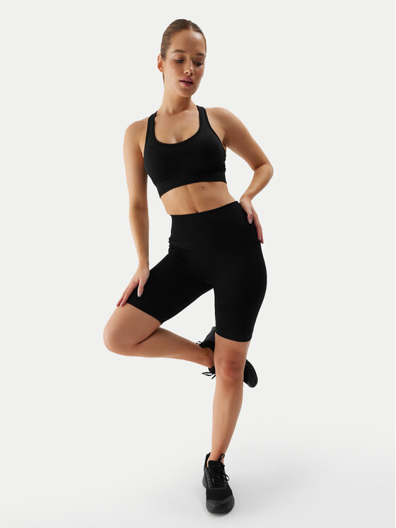 4F 4F Szorty sportowe 4FWSS24TFSHF496 Czarny Slim Fit