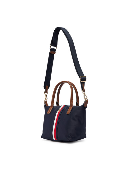 Tommy Hilfiger Tommy Hilfiger Ročna torba Popette Mini Tote Corp AW0AW19025 Mornarsko modra